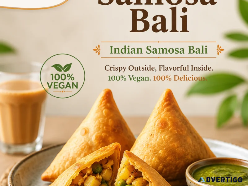 Fresh vegan samosa bali crispy and flavorful bites
