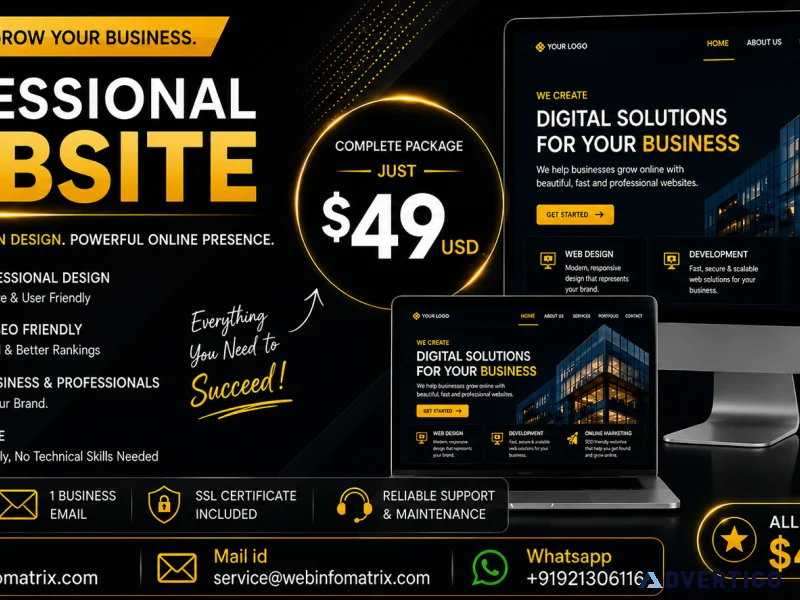 Get more customers with a professional website