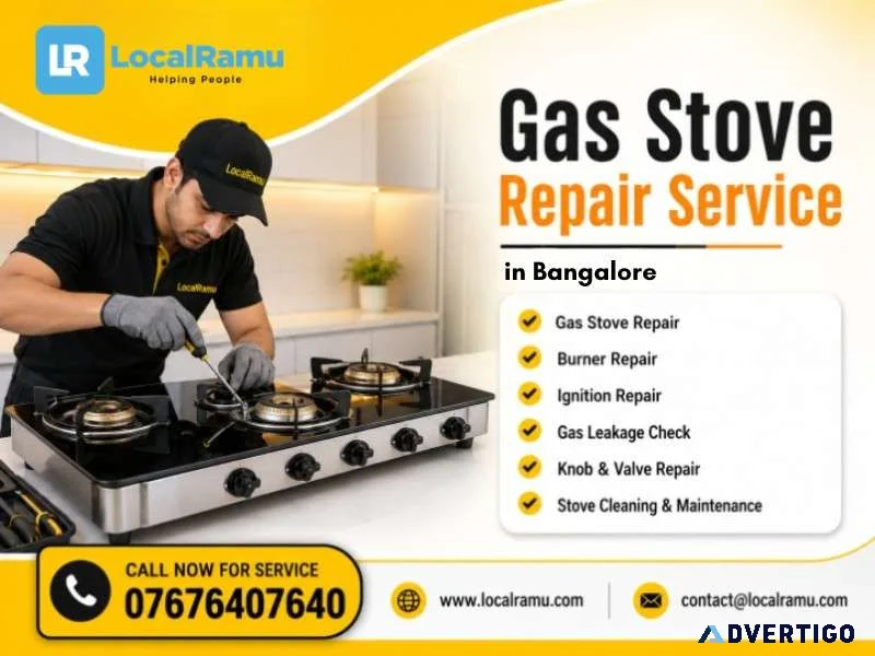 Get your gas stove fixed by localramu services in bengaluru