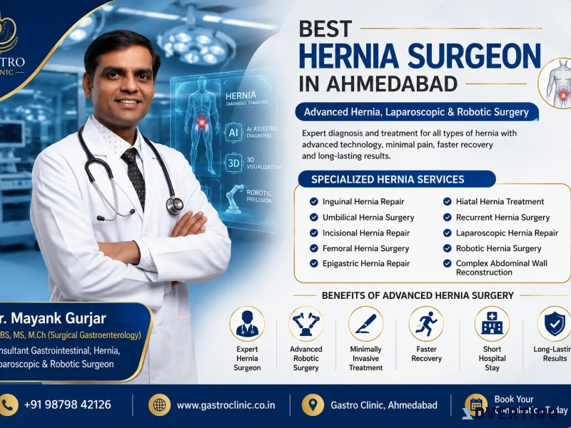 Best surgical gastroenterologist for hernia in ahmedabad