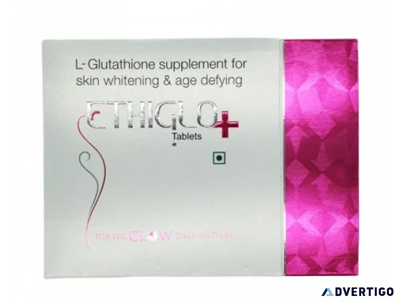 Ethiglo plus tablet for skin brightening antioxidant support