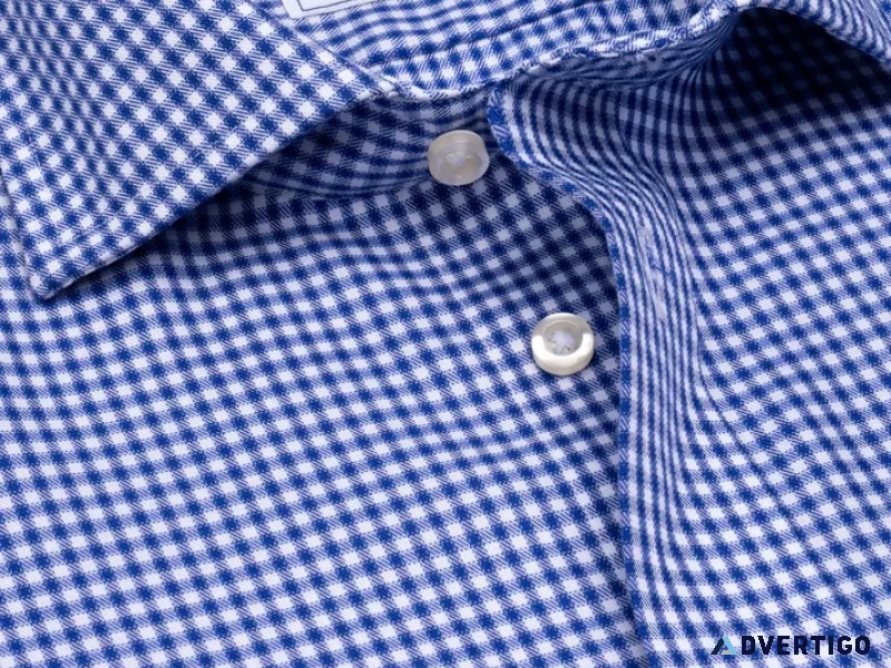 Camicissima checked military color twill easycare fancy cotton