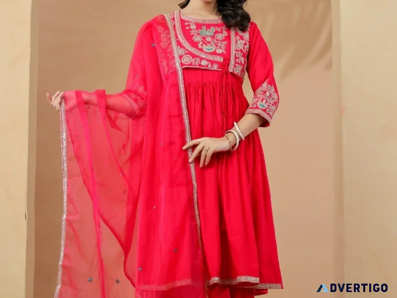 Kiaasa graceful floorlength ethnic suit for women