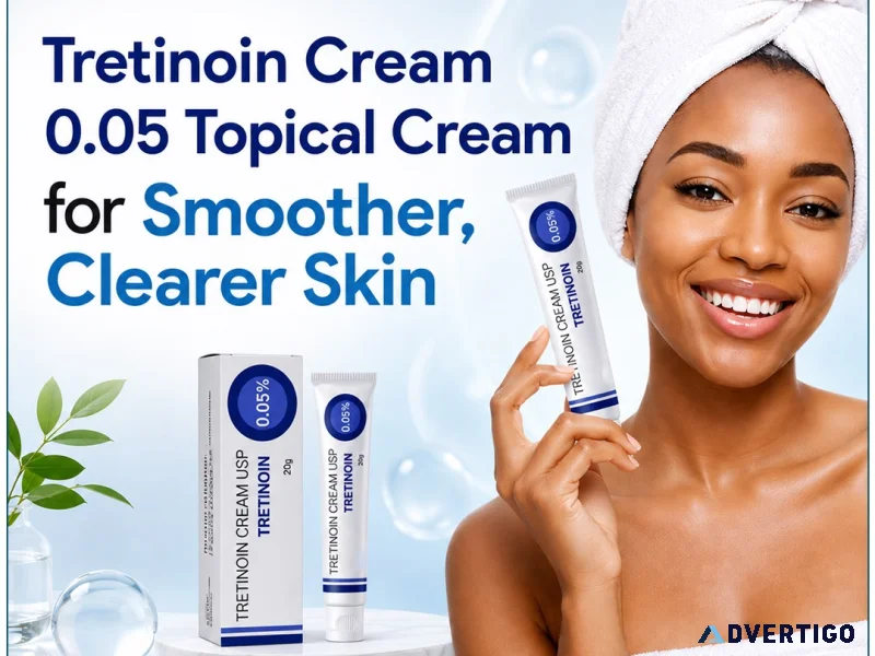 Tretinoin cream 005 topical cream for smoother and clearer sk