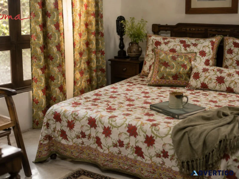 Blockprinted home furnishings for timeless indian homes