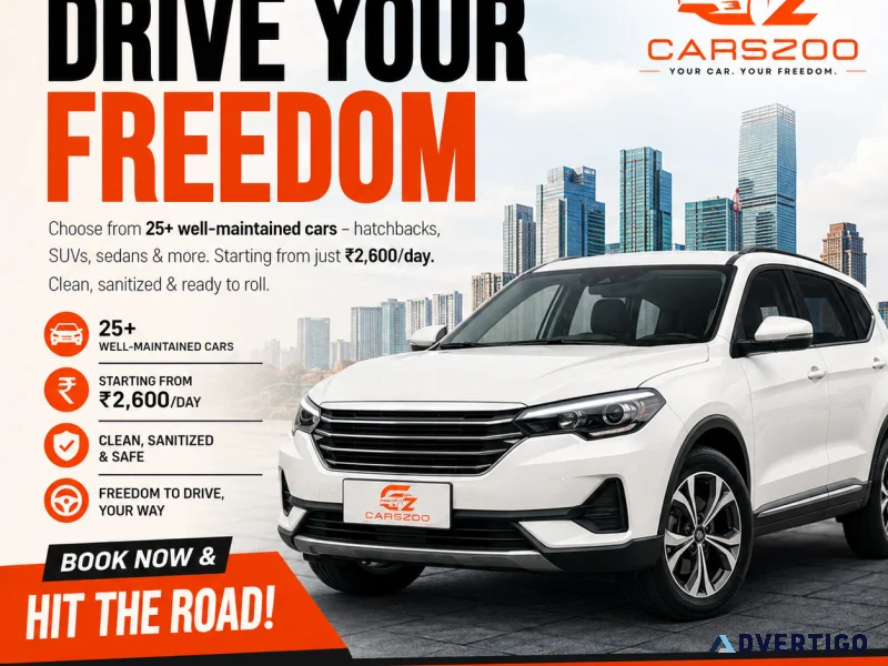 Book your next premium selfdrive car online with carszoo today