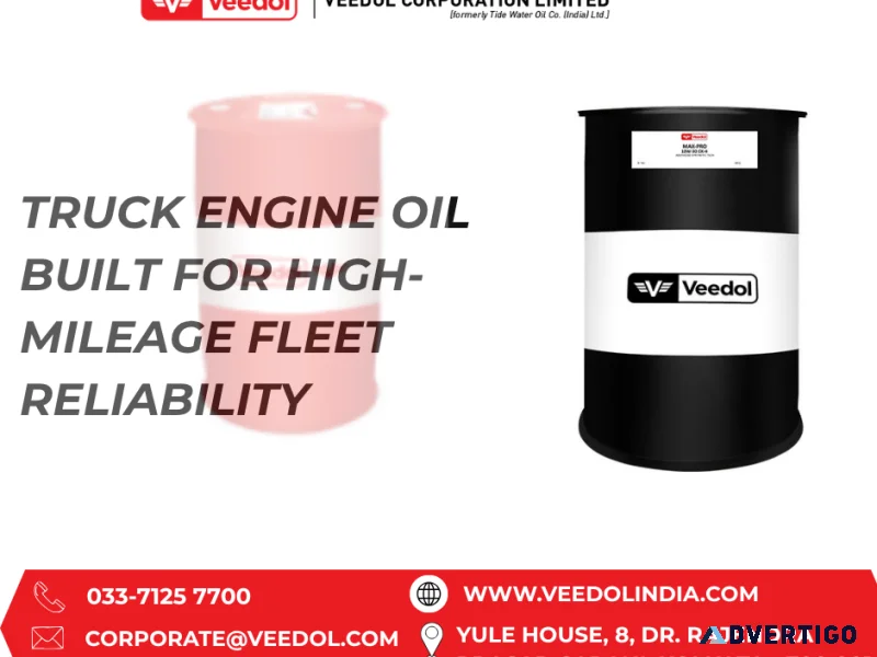 Truck engine oil built for highmileage fleet reliability