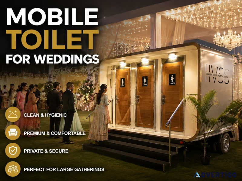 Luxury mobile toilet rental for wedding events