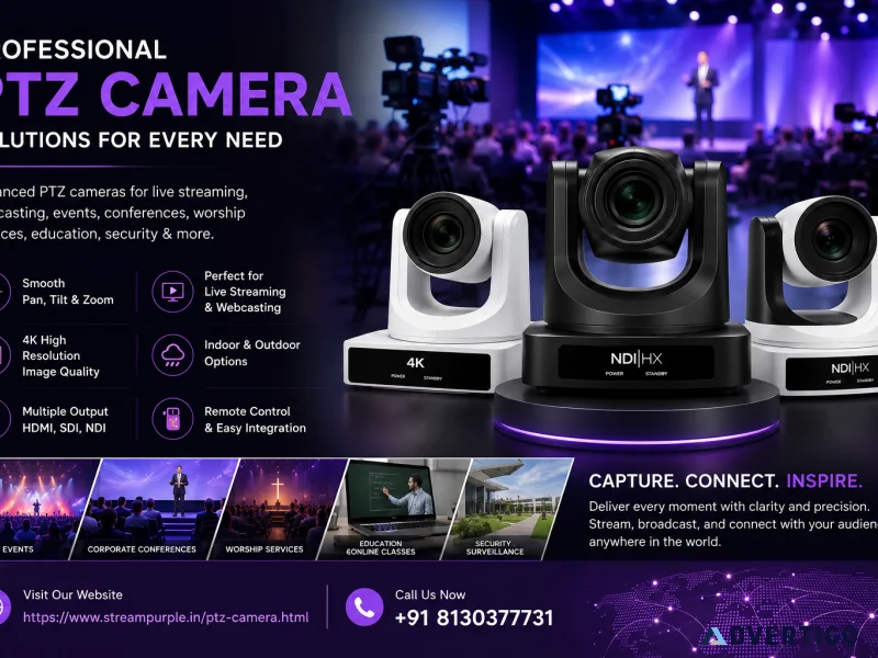 Professional ptz camera solutions for live streaming broadcast
