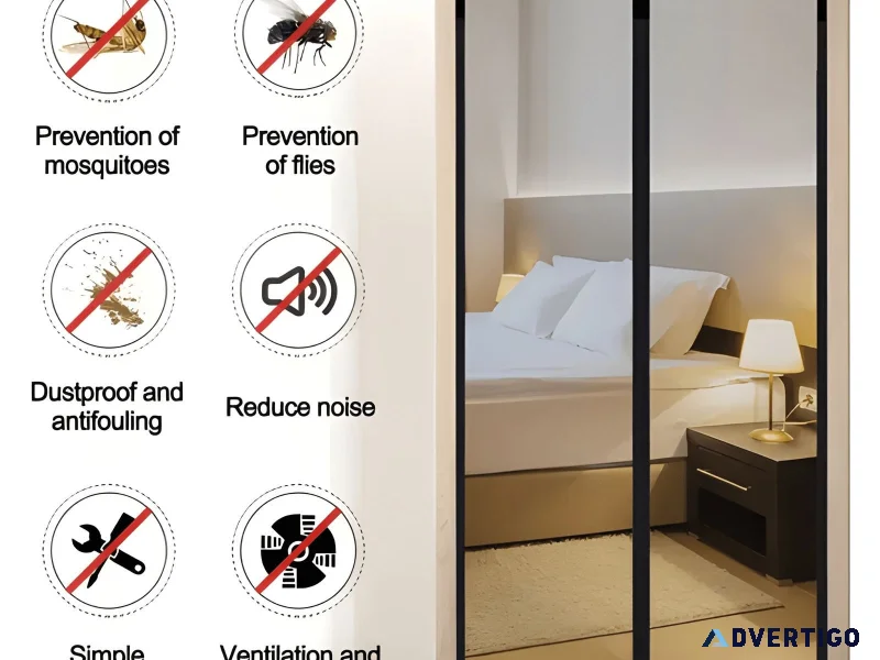 Loovox magnetic mosquito net for doors no drilling autoclose