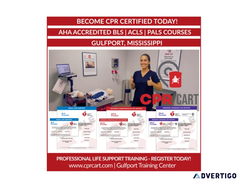 Aha cpr bls certification in gulfport