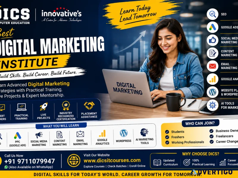 Best digital marketing institute in rohini practical training