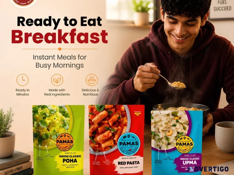 Ready to eat breakfast instant meals for busy mornings