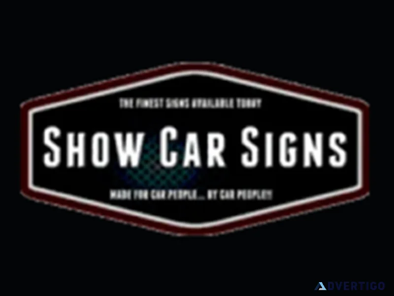 Custom car show signs display boards