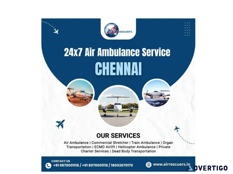 Trusted air ambulance in chennai for emergency transfers