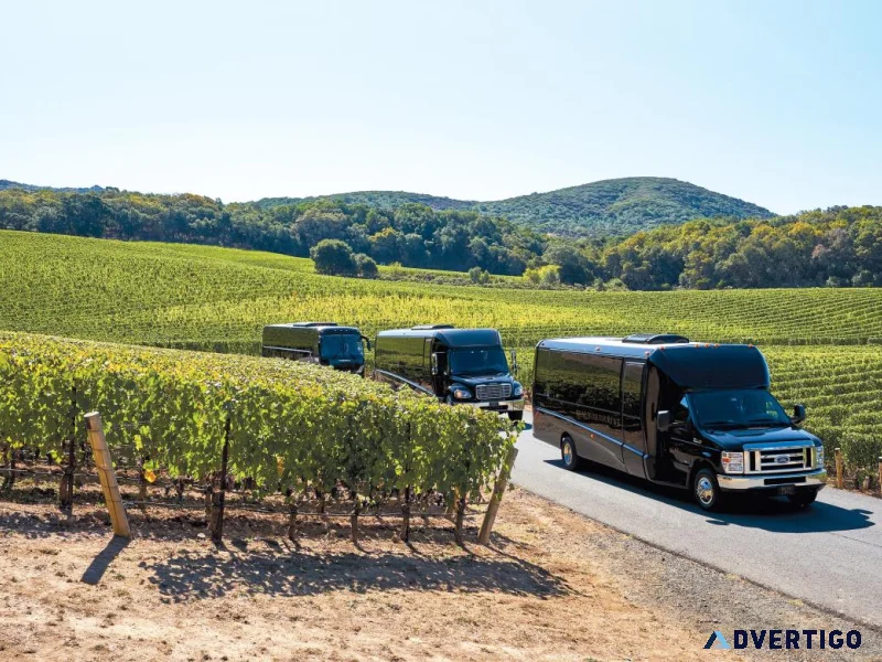 Sonoma party bus rental for comfortable group travel