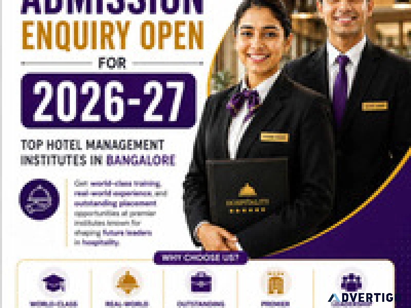 Admission enquiry for 202627 best hotel management institutes