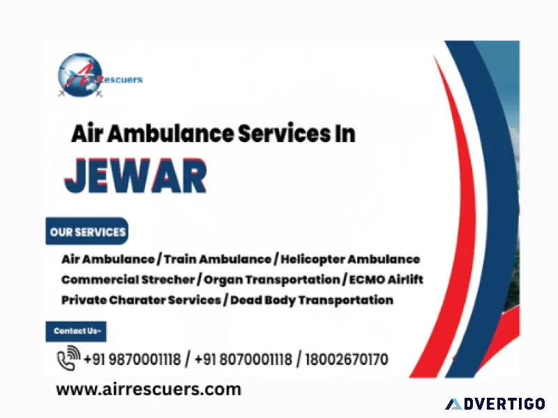 Air ambulance services in jewar 247 medical transport