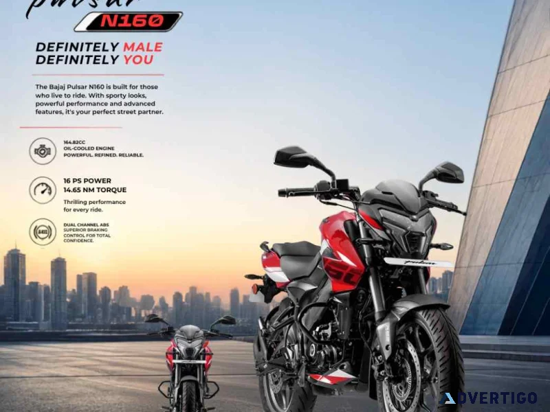 Pulsar ns 160 powerful performance sporty design amba baj