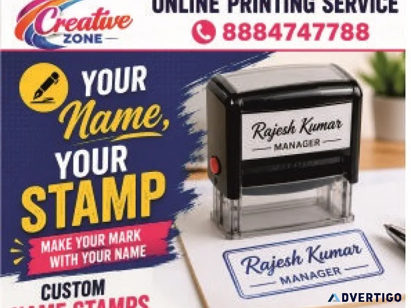 Rubber stamp at rs 300 name address stamps fast deliver