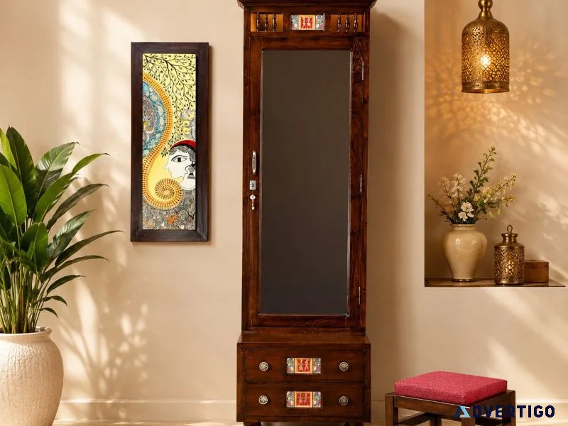 Handcrafted wooden dressing table online for stylish homes