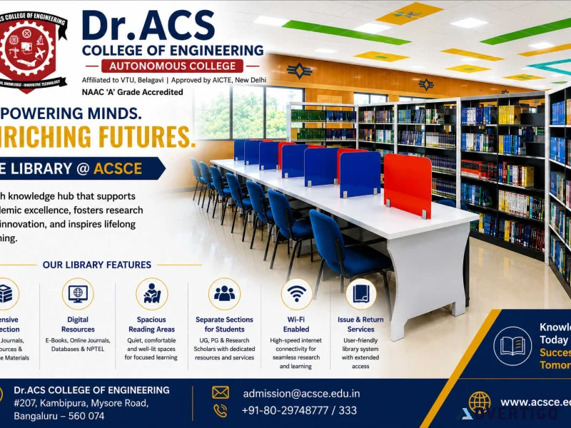Library top 10 engineering colleges in karnataka acsce