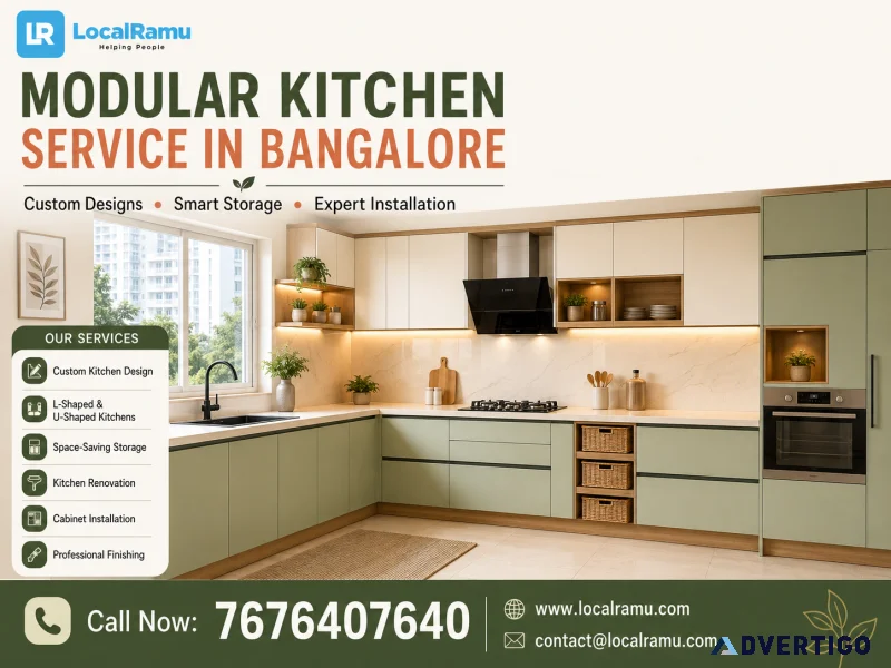 Expert modular kitchen service in bangalore with localramu