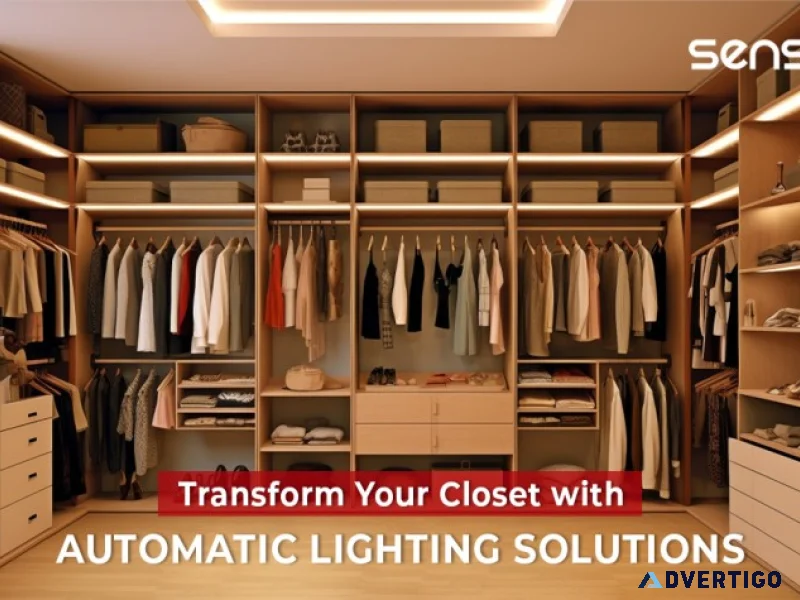 Automated wardrobe lighting modern sensor illumination sensin