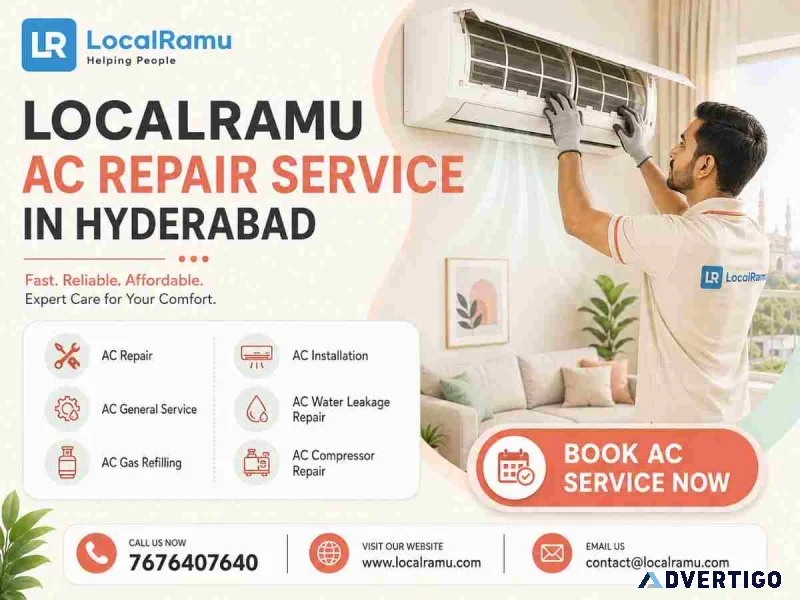 Stay cool with localramu ac repair service in hyderabad