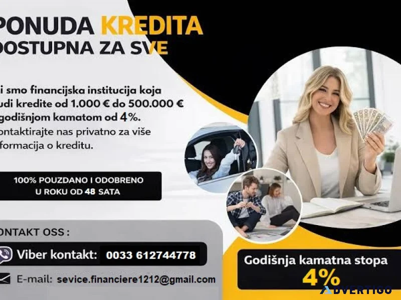 Ponude kredita investicije ostvarujemo vae projekte