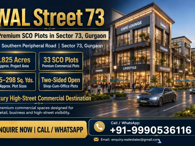 Wal street 73 sco plots gurgaon sector 73