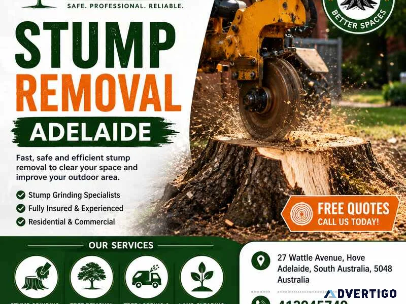 Professional stump removal adelaide services for a clearer outdo