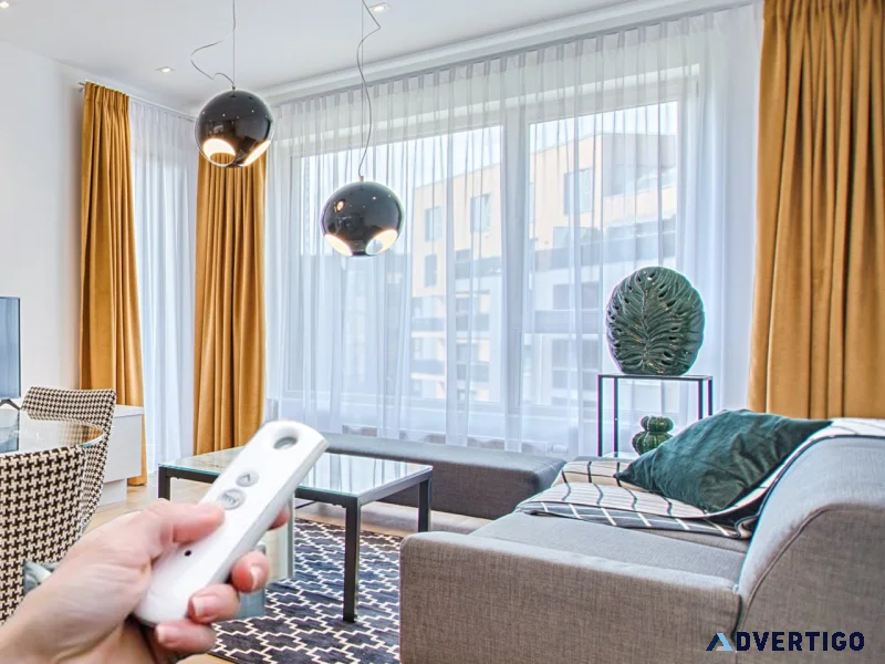 Motorized curtains in dubai smart elegant effortless window
