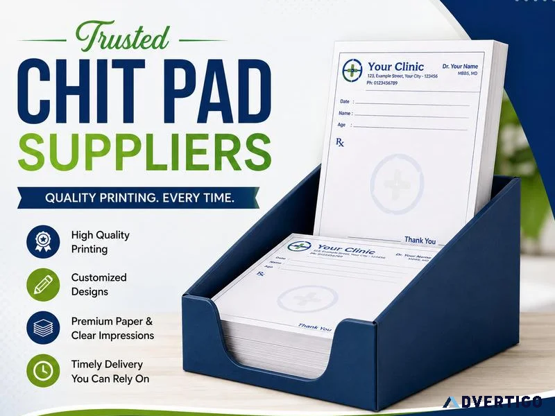 Trusted chit pad suppliers