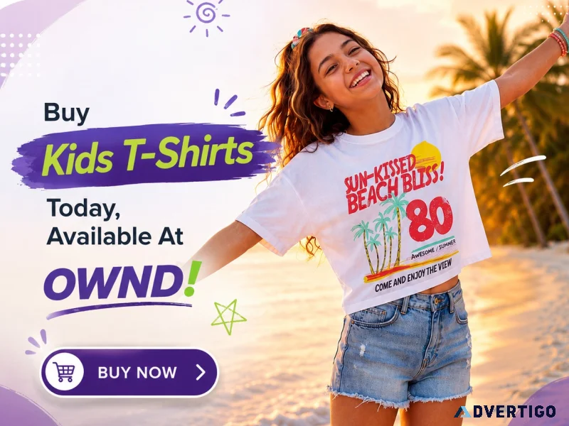 Kids tshirts comfy prints fresh drops only at ownd