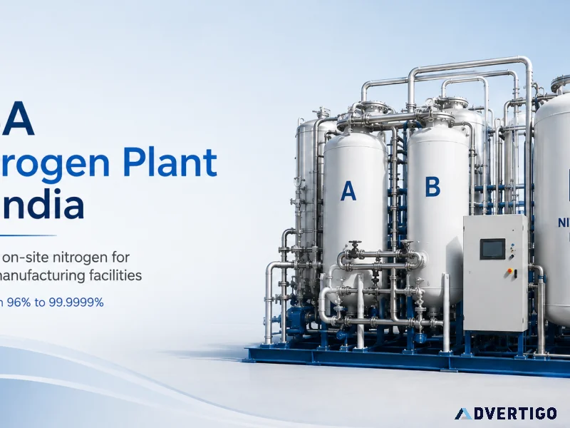 Psa nitrogen plant systems for indian manufacturing facilities