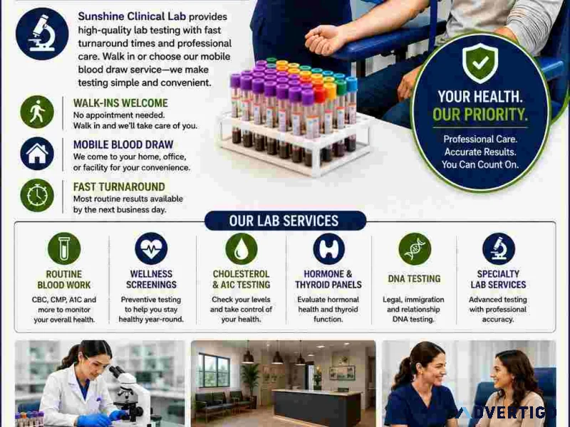 Reliable lab services for routine specialty testing