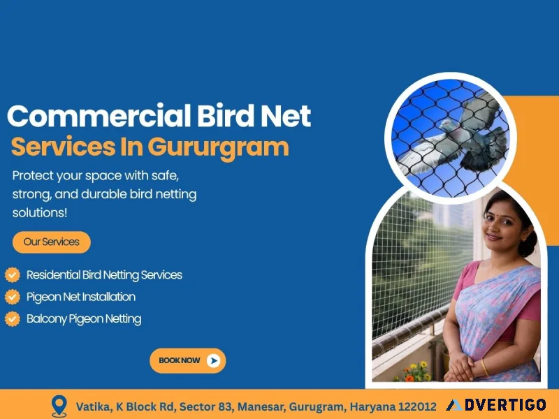 Trusted commercial bird net services in gurugram