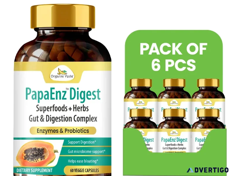 Papaya enzymes capsules in larger quantities