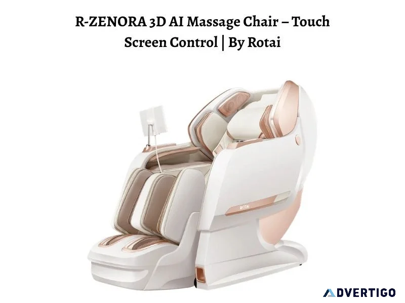 Rzenora 3d ai massage chair touch screen control by rotai