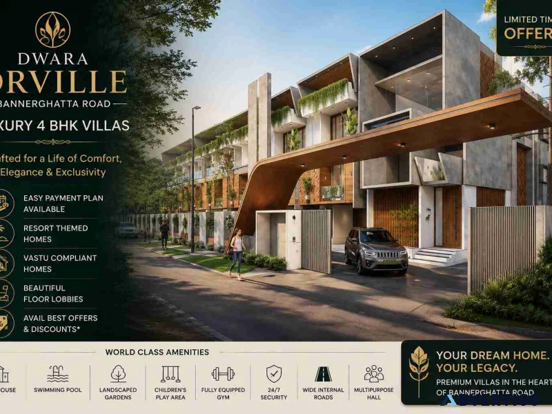 Dwara orville bannerghatta road luxury 4 bhk villas in bangalo