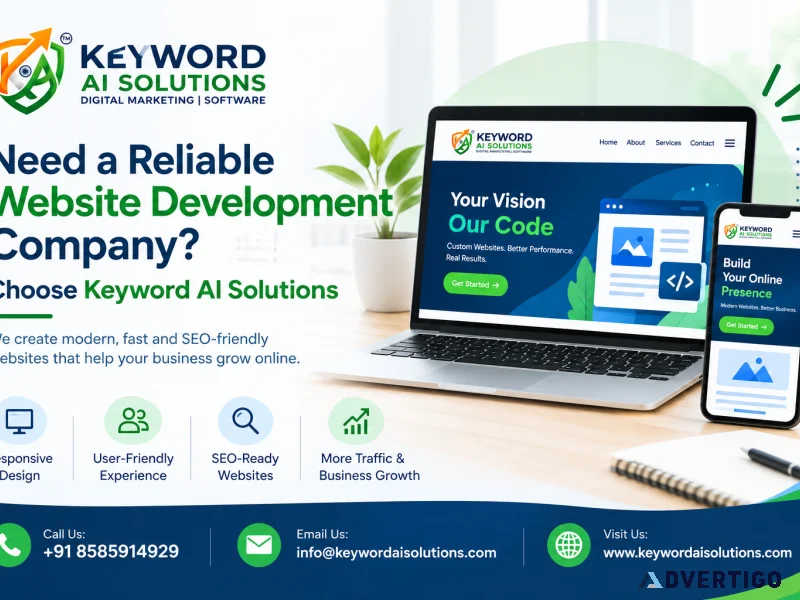 Need a reliable website development company choose keyword ai s