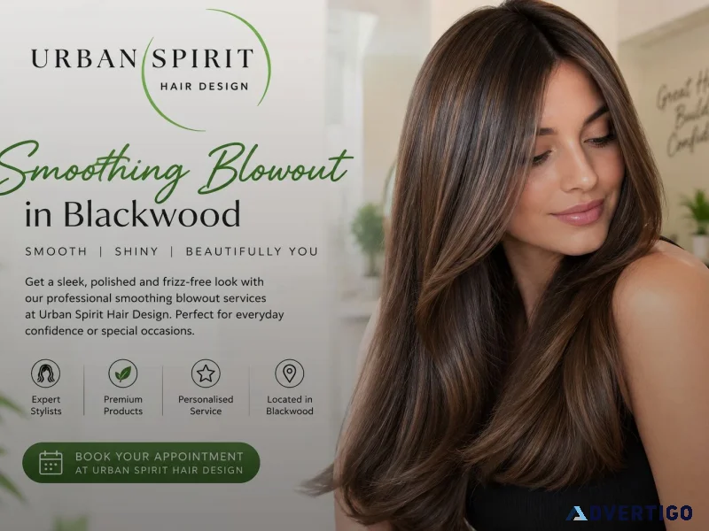 Smoothing blowout in blackwood urban spirit hair design