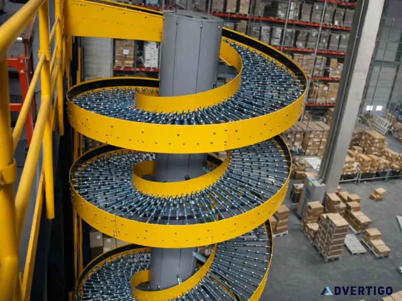 Spiral conveyor dryers for continuous industrial material drying