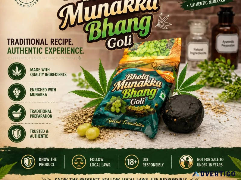 Bhola munakka bhang goli general product overview