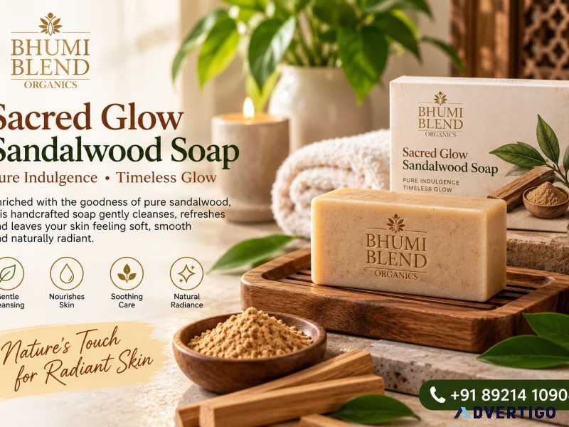 Sacred glow sandalwood soap for radiant skin