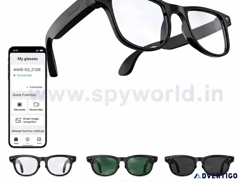 Best ai smart camera glasses supplier in delhi by spy world