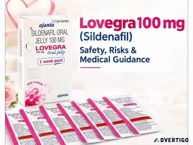 Lovegra 100 mg sildenafil safety risks medical guidance