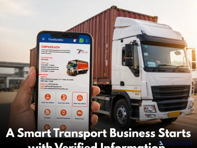 Driver verification for smarter fleet management trucksuvidha