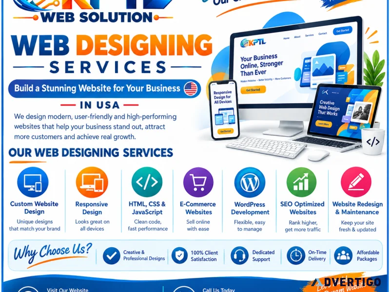 Web designing services in usa custom responsive website designs